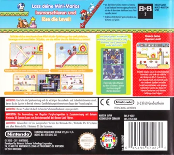 Mario vs. Donkey Kong - Totsugeki! Mini-Land (Japan) (NDSi Enhanced) box cover back